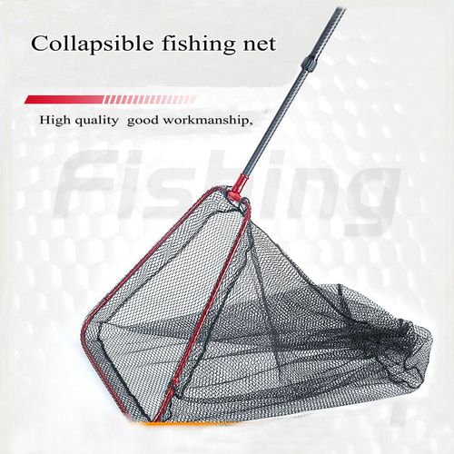 Generic Portable Fishing Net Lightest Silicone Mesh Fish Nets Strong Carbon  Steel Frame Fly Fishing Tackle @ Best Price Online