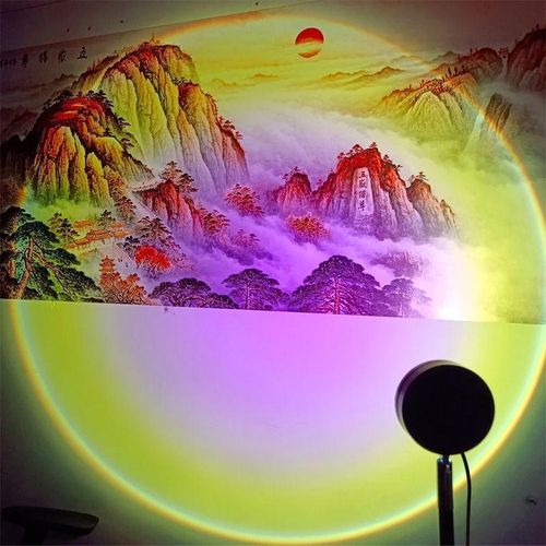 product_image_name-Generic-USB Powered Sunset Rainbow Mood Lamp – 180° Adjustable LED Projection-1