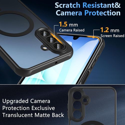 product_image_name-Generic-Electroplated Clear MagSafe Case with Camera Lens Protector for Samsung Galaxy A17 - Black-4