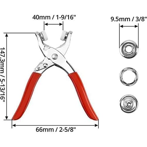 product_image_name-Generic-100 Sets Clothing Snap Buttons Metal Pliers Snap Buttons Set With Snap Pliers For Sewing Upgraded Leather Fabric Clothes, Shoes, Belts And Craftsmanship-5