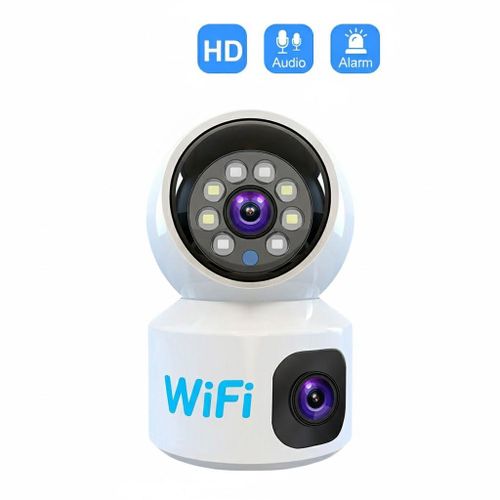 product_image_name-Generic- V380 PRO 360° Dual Lens Panoramic View Double Screen Ceiling PTZ Webcam Smart Home Monitoring Wifi / Wi-Fi Wireless Wall mount Outdoor / Indoor Voice Intercom Motion Detection Alarm Security HD IR Night Vision / Baby Monitor CCTV Surveillance Camera-2
