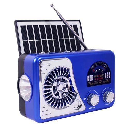 product_image_name-Generic-Radio Portable Solar FM Radio  with Flashlight, Bluetooth & USB-1