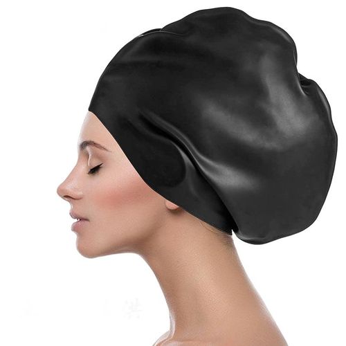 Generic Silicone swim cap Large long hair dreadlocks head cap
