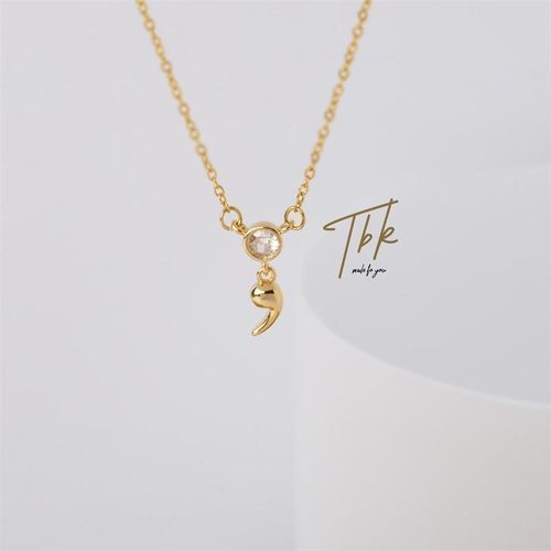 Semicolon necklace gold new arrivals