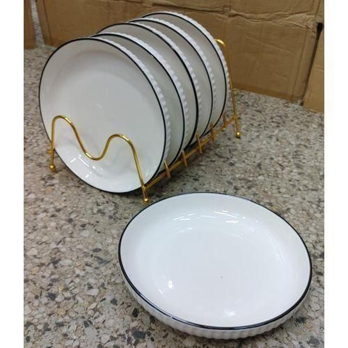 product_image_name-Generic- 6Pcs 8 Inch Japanese Ceramic Deep Dinner Plates- white-2