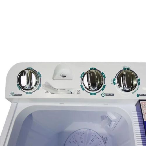 Hisense 7.5Kg Top Load Twin Tub Washer, WSQB753W, Energy Efficient, Heavy Duty Washing Machine, Low Noise Operation, White