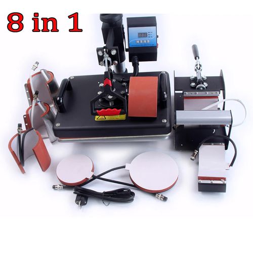 Generic 8 In 1 Heat Sublimation Press Machine For T-shirt/mugs/plates,  Combo Heat Press Machine, Shirt Heat Printing Machine @ Best Price Online