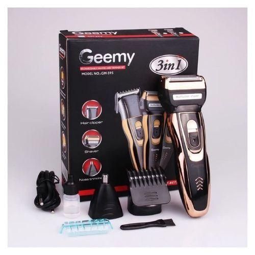 product_image_name-Geemy-New Pro Rechargeable Hair Shaving Machine, Shaver- 3 In 1-1