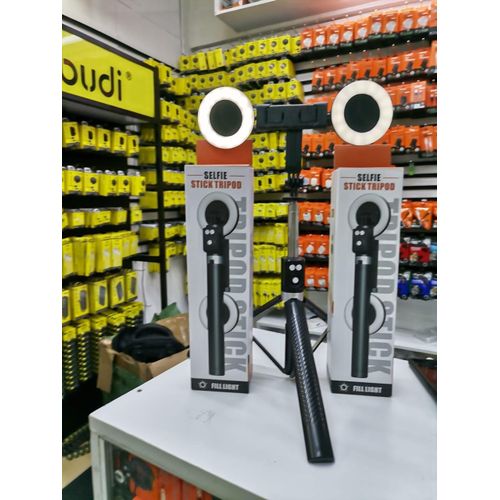 product_image_name-Generic-Qwen Selfie Stick Tripod With LED Light Remote Controller For Mobile Phone-1