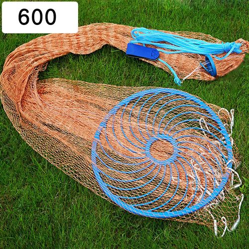 Generic Cast Network With Steel Pendant Braided Line Hand Throw Fishing Net  With Big Plastic Blue Ring Network Tackle For Fishing @ Best Price Online