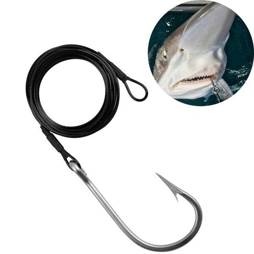 Generic Big Game Fishing Hooks 400lb Trolling Casting Tuna Jig Rig Nylon  Coated Cable Steel Wire Leader Saltwater Shark Toothy Fishhooks @ Best  Price Online