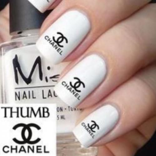 Inspired by Chanel nails … – Cloe's Blog  Chanel nails design, Chanel nails,  Chic nails
