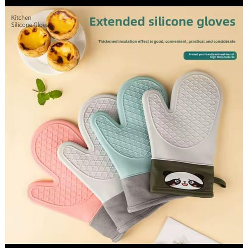 product_image_name-Generic-Silicone Heat Resistant Oven Gloves for Kitchen Baking, BBQ, and Cooking – Waterproof, Non-Slip, Food Grade, One Size Fits All – Red, Black, and Blue Color Options-1