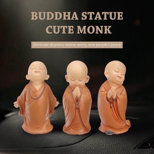 Little Monk Sculpture Ornaments Chinese Style Resin Hand-carved