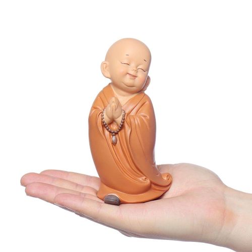 Little Monk Sculpture Resin Hand-carved Buddha Statue Home Office