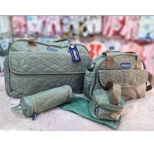 5 Pcs Chicco Baby Diaper Bag Brown - Juniorscart