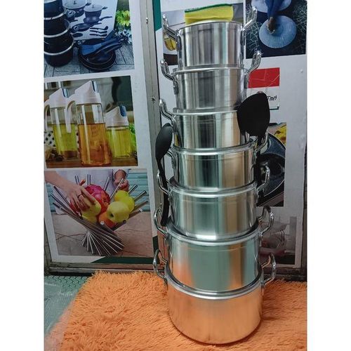 product_image_name-Tornado-Tc 14-Pcs Stainless Steel Cooking Pot Set-1