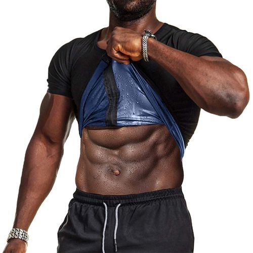 Men's Compression Sauna Sweat Body Shaper Slimming Vest Zipper