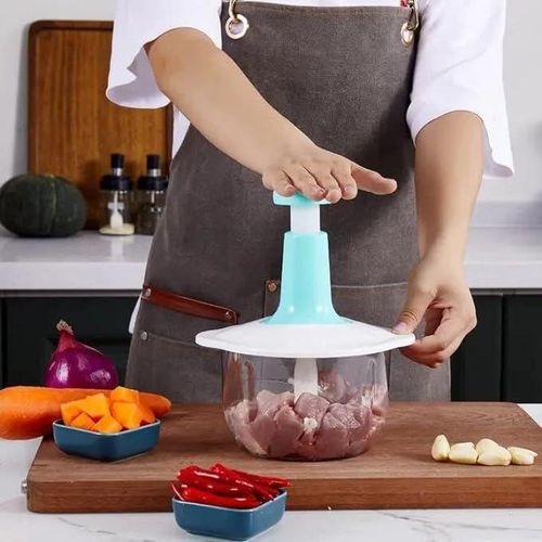 product_image_name-Generic-Manual Food Chopper – Hand-Powered Meat & Vegetable Cutter-2