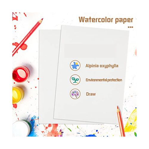 120 Sheets Watercolor Paper Bulk, 300gsm White Water Color Paper