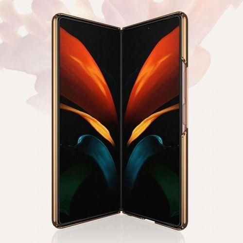 product_image_name-Generic-Samsung Galaxy Z Fold4 Phone Case, Gold Line White Design Marble Case Cover with Protective Design-2