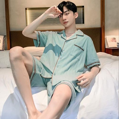 Generic Men Pyjama Set Full Pure Cotton Summer Short Sleeve Letter Pajama Suit Big Yards Nightwear Turndown Sleepwear Male Two Piece 3xl Best Price Online Jumia Kenya