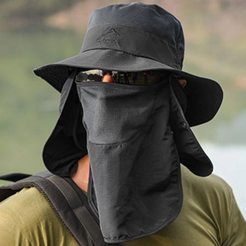 Generic Fishing Hat Men Neck Face Flap Waterproof Sunscreen Headgear For  Black @ Best Price Online