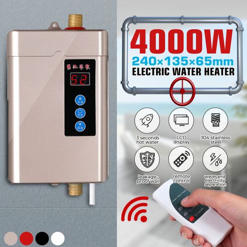 Generic 4000W Electric Tankless Instant Hot Water Heater Under Sink Tap ...