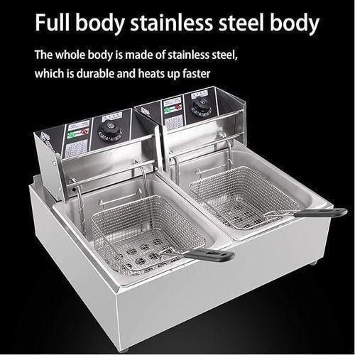 product_image_name-Globalstar- Commercial 6L+6L Large Double Stainless Steel Deep Fryer GS-82A-3
