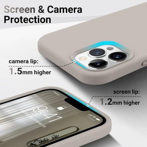 product_image_name-Generic-Soft Silicone Slim Fit Cover Anti-Scratch Shockproof Case for Apple iPhone 13 Pro Max - Grey-2