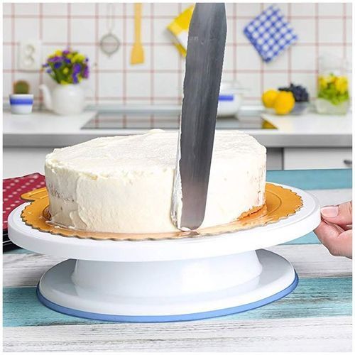 White Rotating Cake Stand For Decoration And Baking (28 Cm) (2540) at Best  Price in Rajkot | Deodap International Private Limited