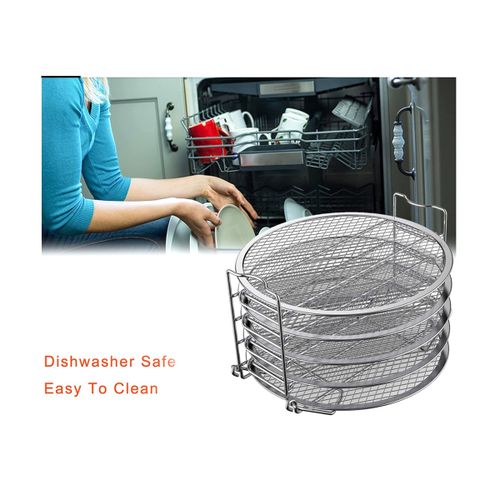 3-layers Air Fryer Rack Stainless Steel Stackable Grid Grilling