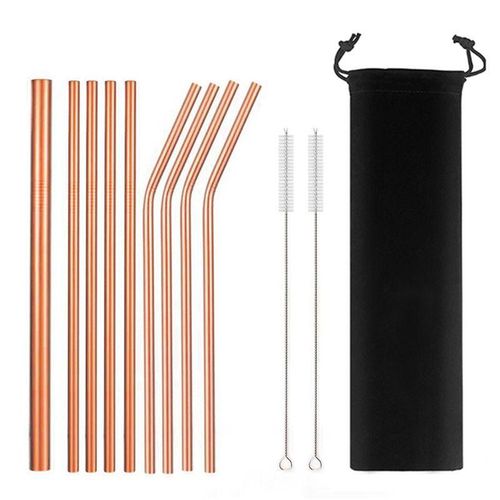 product_image_name-Generic-9pcs Reusable Metal Straws-2