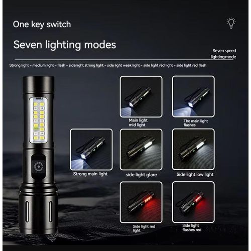 product_image_name-Generic-Heavy-Duty USB Rechargeable Tactical Flashlight for Camping & Emergencies-6
