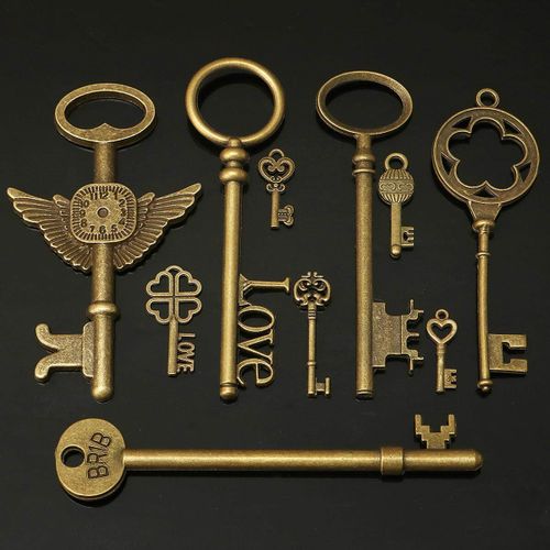 Antique Lock Skeleton Key, Antique Keys Jewelry Steampunk