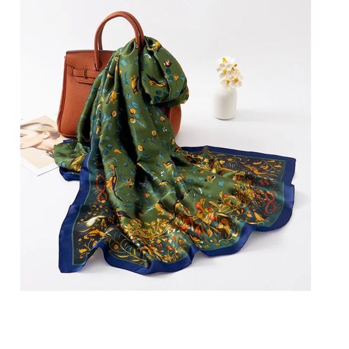 Fashion Scarves Lightweight Scarfs Print Floral Scarf Shawls Hijab Silk  Feeling @ Best Price Online