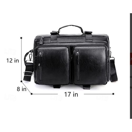 product_image_name-Fashion-Men's Multifunctional Premium Leather Business Backpack 15.6 Inch Laptop Backpack 3 Wearing Ways Retro Travel Bag -8