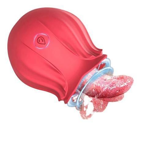 Generic Rose Tongue Licking Vibrator Sex Toy Clitoral