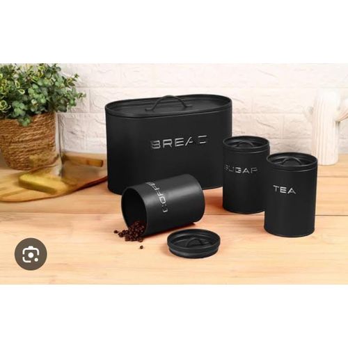 product_image_name-Generic-Luxurious 4 Piece Matte Finish Galvanized Steel Kitchen Storage Set-1