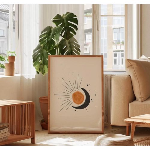product_image_name-Jumia Arts-Sun and Moon Boho Framed Wall Art-1