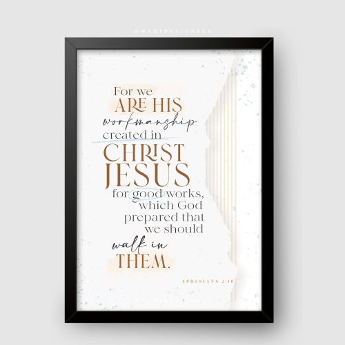 product_image_name-WaKi-For We Are His Workmanship Black Frame A2-1