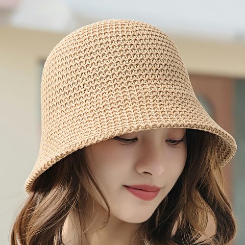 Fashion （Camo）Simple Girl Sun Hat Wide Brim Floppy Summer Hats For Women  Beach Panama Straw Dome Weave Bucket Hat Femme Shade Hat Women Hats DON @  Best Price Online