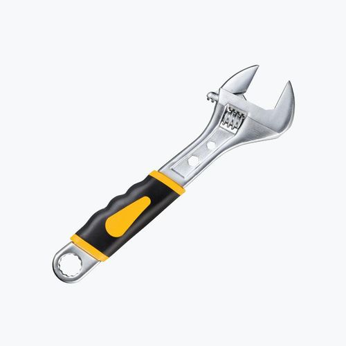 product_image_name-Generic-8 inch Adjustable Wrench spanner with Bi-Material Handles for Basic Home Maintenance and General Applications-3