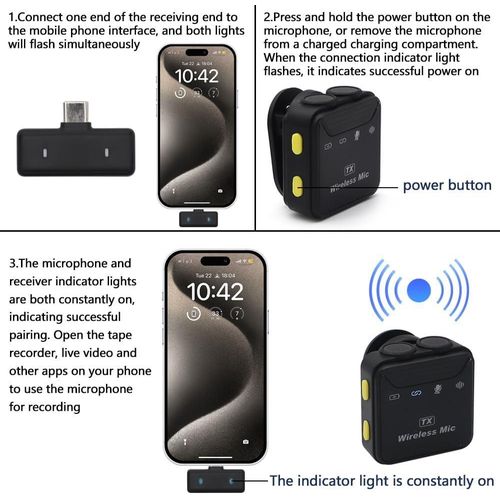 product_image_name-Generic-SX23 Wireless Lavalier Microphone with Charging Case for On the Go Use-2