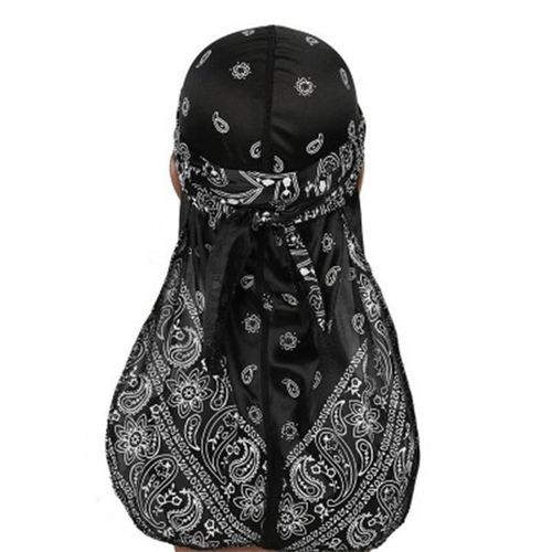 product_image_name-Fashion-QUALITY GUARANTEED - Premium Silk/Velvet/Bandana Black Durags With Long Tail Colorful 360 Waves Cap Doo Rag For Men Du-rag-3