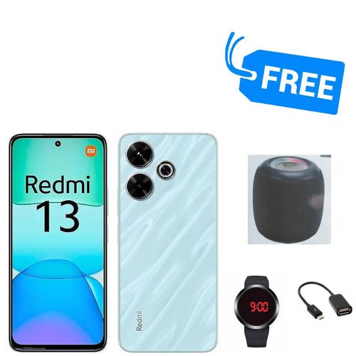 product_image_name-XIAOMI-REDMI 13,(6GB RAM+128GB ROM)5030MAH,DUAL SIM,108MP,SPEAKER ,WATCH & OTG CABLE,SPLY"-1
