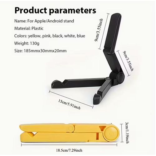 product_image_name-Generic-Universal Foldable Desktop Stand for Tablets & Phones, Multi-Functional, Minimalist, Portable Lazy Bracket-3