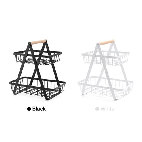 product_image_name-Generic-Triangular 2 layer 2 tier metallic mesh fruit basket-3