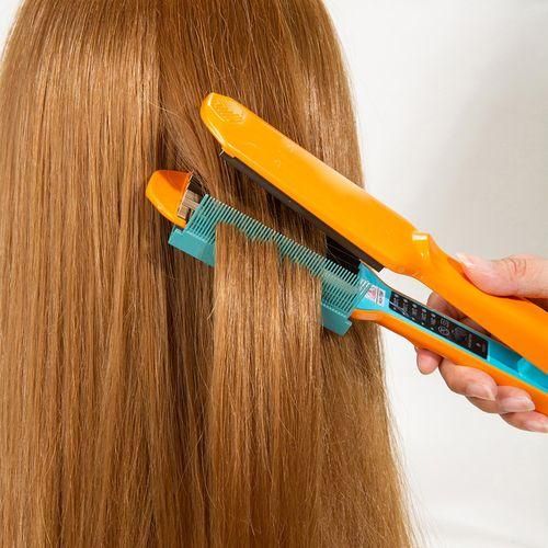 Flat iron with brush attached sales
