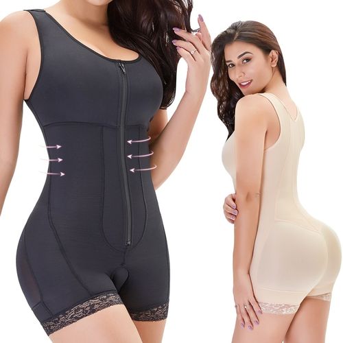 Fashion Women's Seamless Girdle Zipper Full Body Shaper Plus Size Bodysuit  Post Surgery Firm Shapewear Colombian Tummy Control Slimming @ Best Price  Online